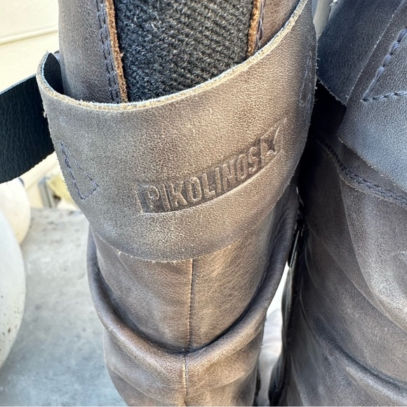 Pikolinos Brujas Tall Leather Slouch Boots Gray Size 41 US 10-10.5 - Picture 6 of 7